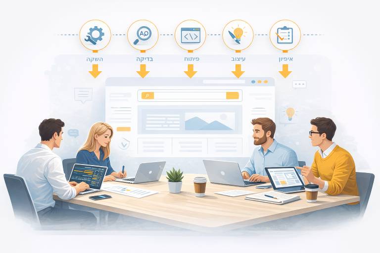 תהליך בניית אתר ב-Webguys